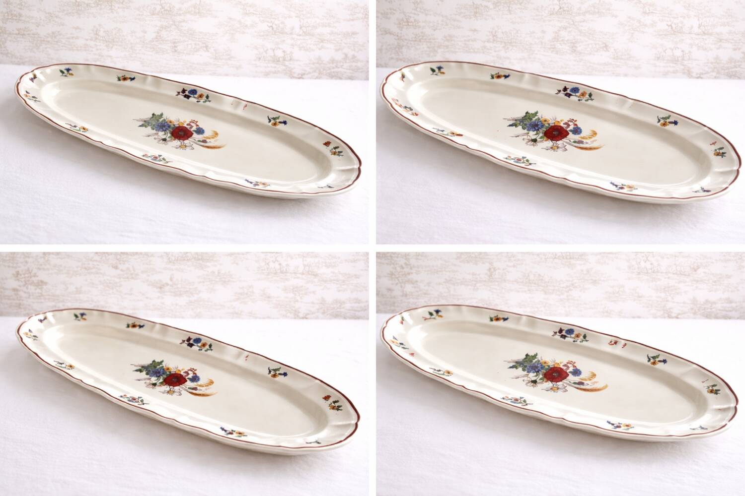 Antique serving dish Sarreguemines model Agreste – around 1900