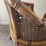 Pair of canned armchairs from the 50s and 60s