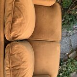 Golden velvet toad sofa