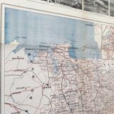 Old map France Brittany Rennes St Malo
