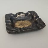 Brutalist bronze ashtray or pocket tray / 70s / vintage / artisanal work / Mid-Century / France / 20th century