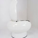 white lacquered "Egg" Lounge Chair