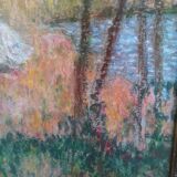 Pastel sur carton non signe