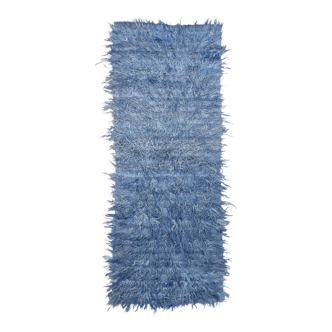 3x9 blush blue vintage runner rug,106x282cm
