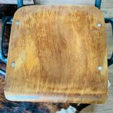 Set of 4 wood and metal chairs