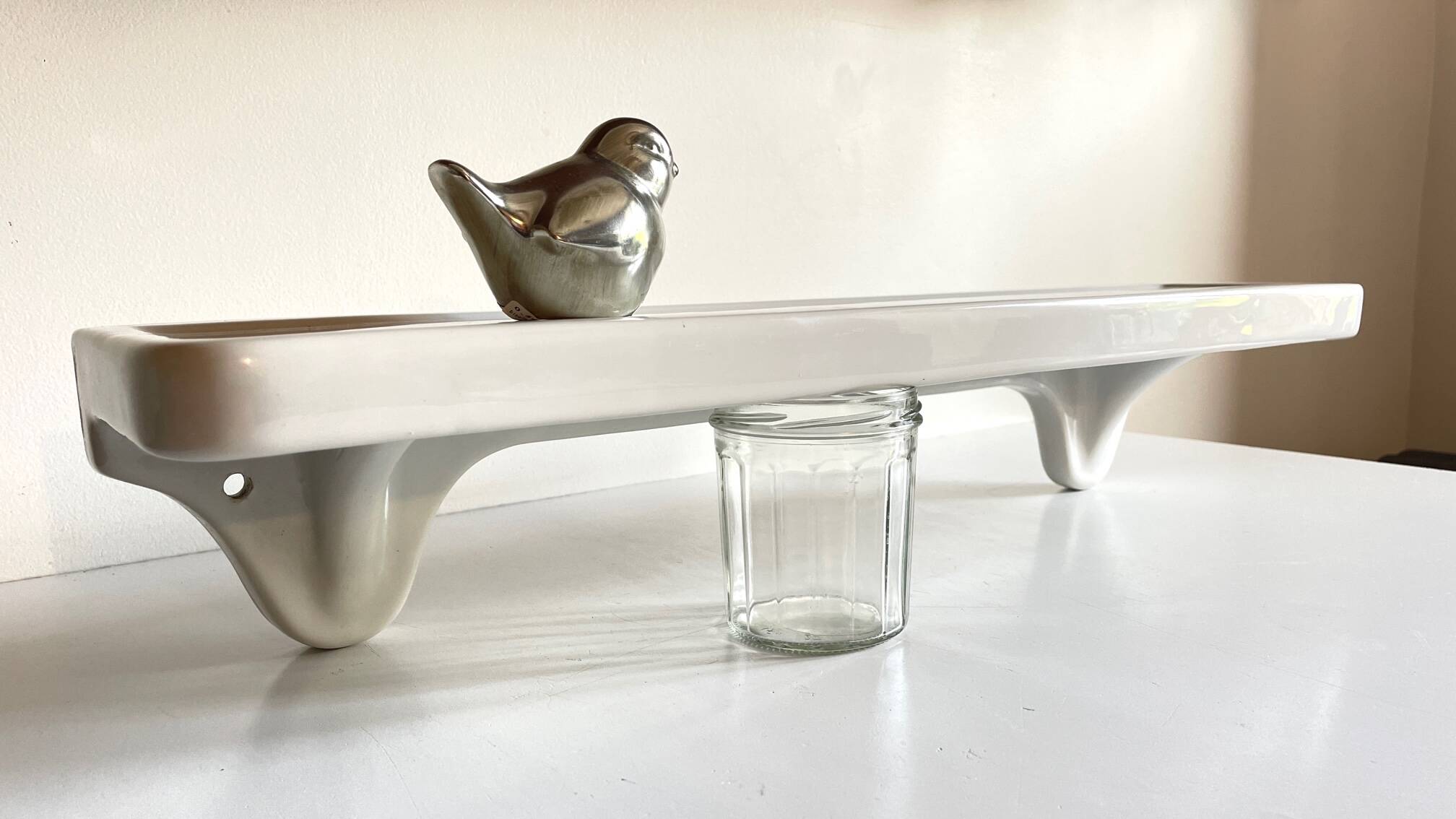 Vintage ceramic wall shelf - france