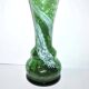 Antique vase in Clichy glass, speckled green with white speckles