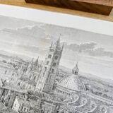 The Cathedral of Siena, Italy. Printed illustration from 1866.