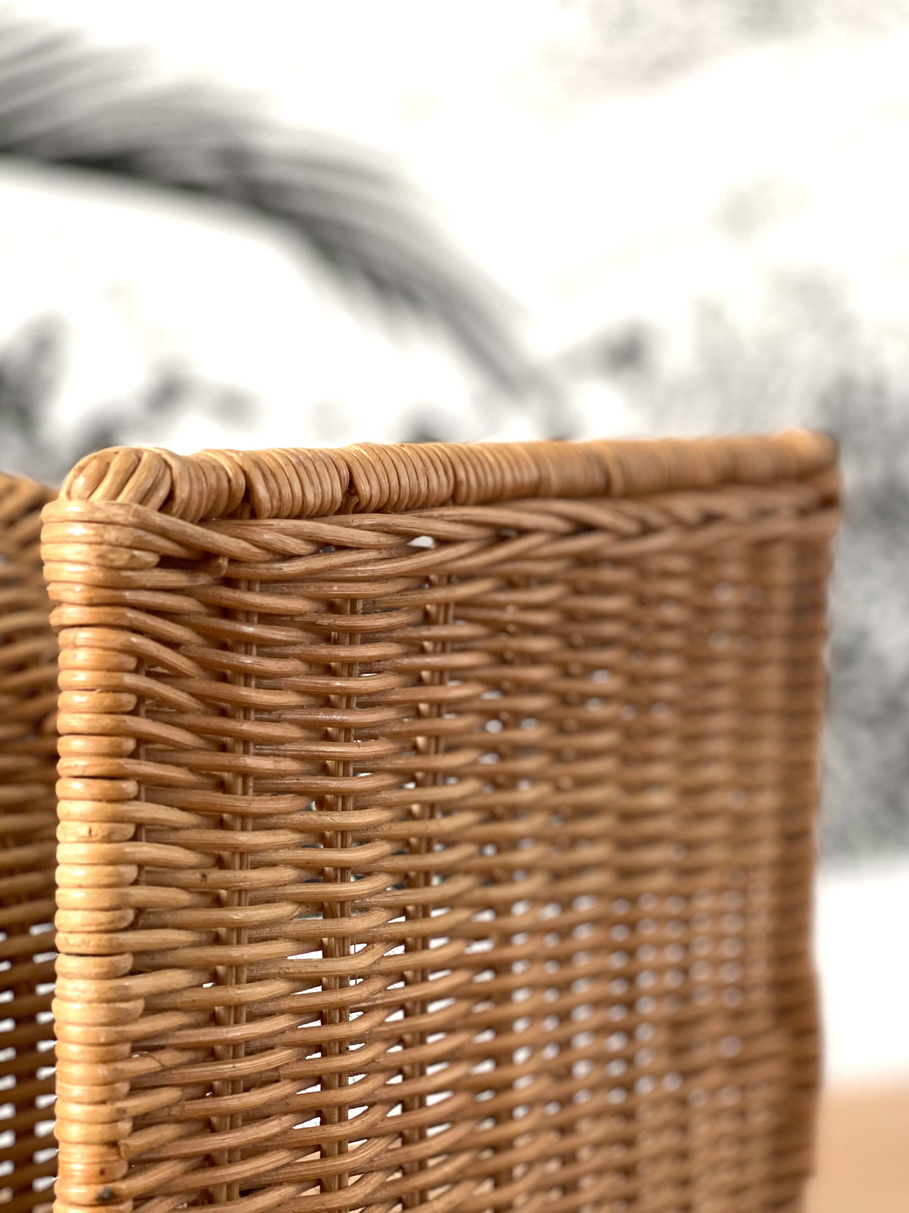 Rattan magazine holder 1970