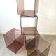 Set of 5 smoked Plexiglas lockers
