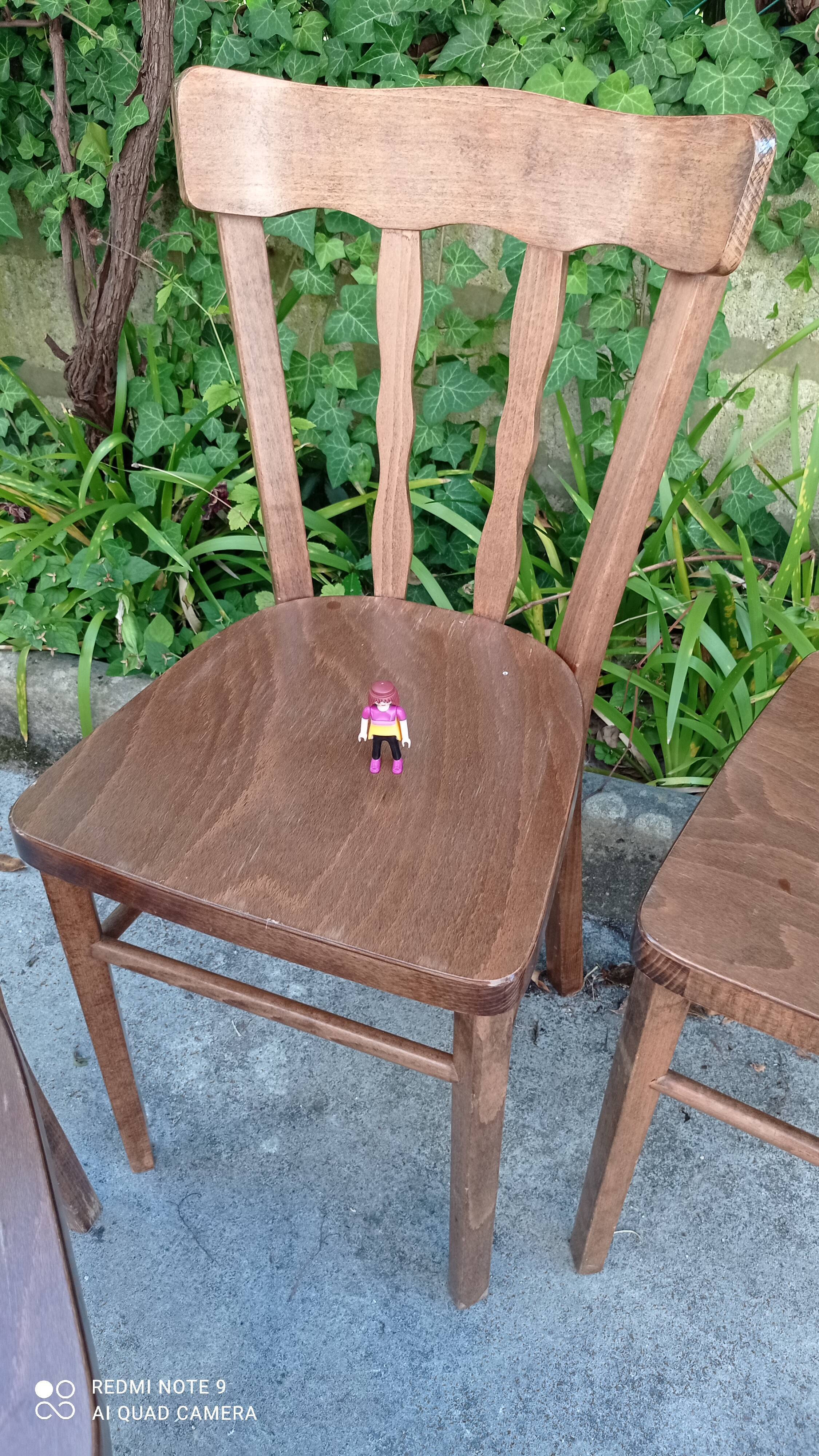 Set of four bistro chairs