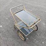 Servant's service with foldable wheels vintage gilded