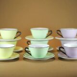 Service à thé ou café faience Orchies Moulin des Loups, service art déco