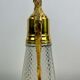 Aiguière en cristal à pointe de diamant et métal doré - carafe - Italie 1930 - Art Deco
