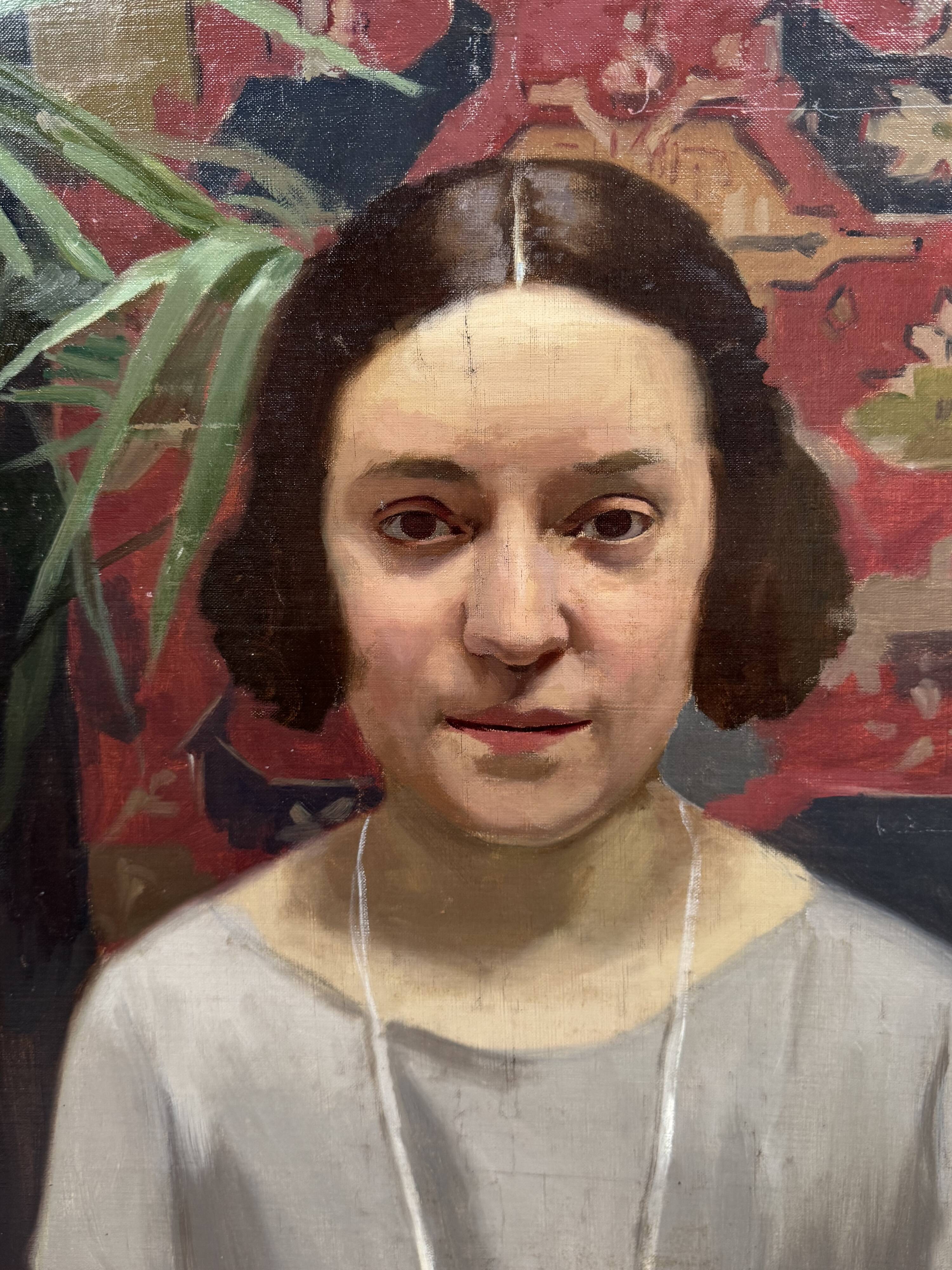 Portrait of a young woman from the 1930s.