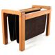 Salling stolefabrik magazine rack with leather in teak