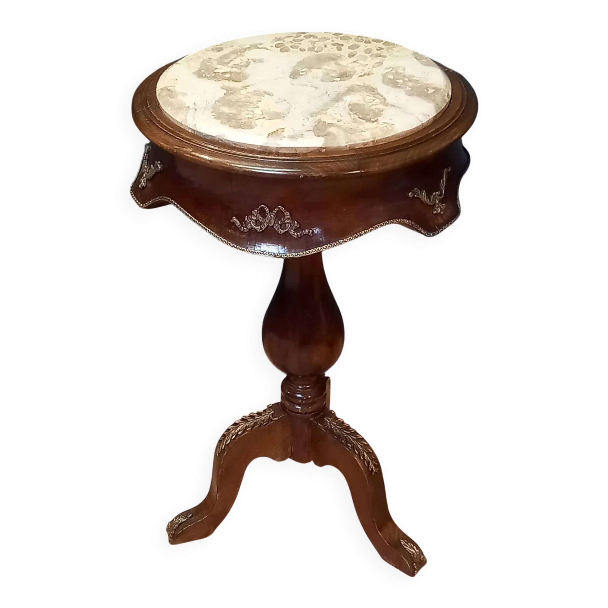 French lamp table with marble top - winetable