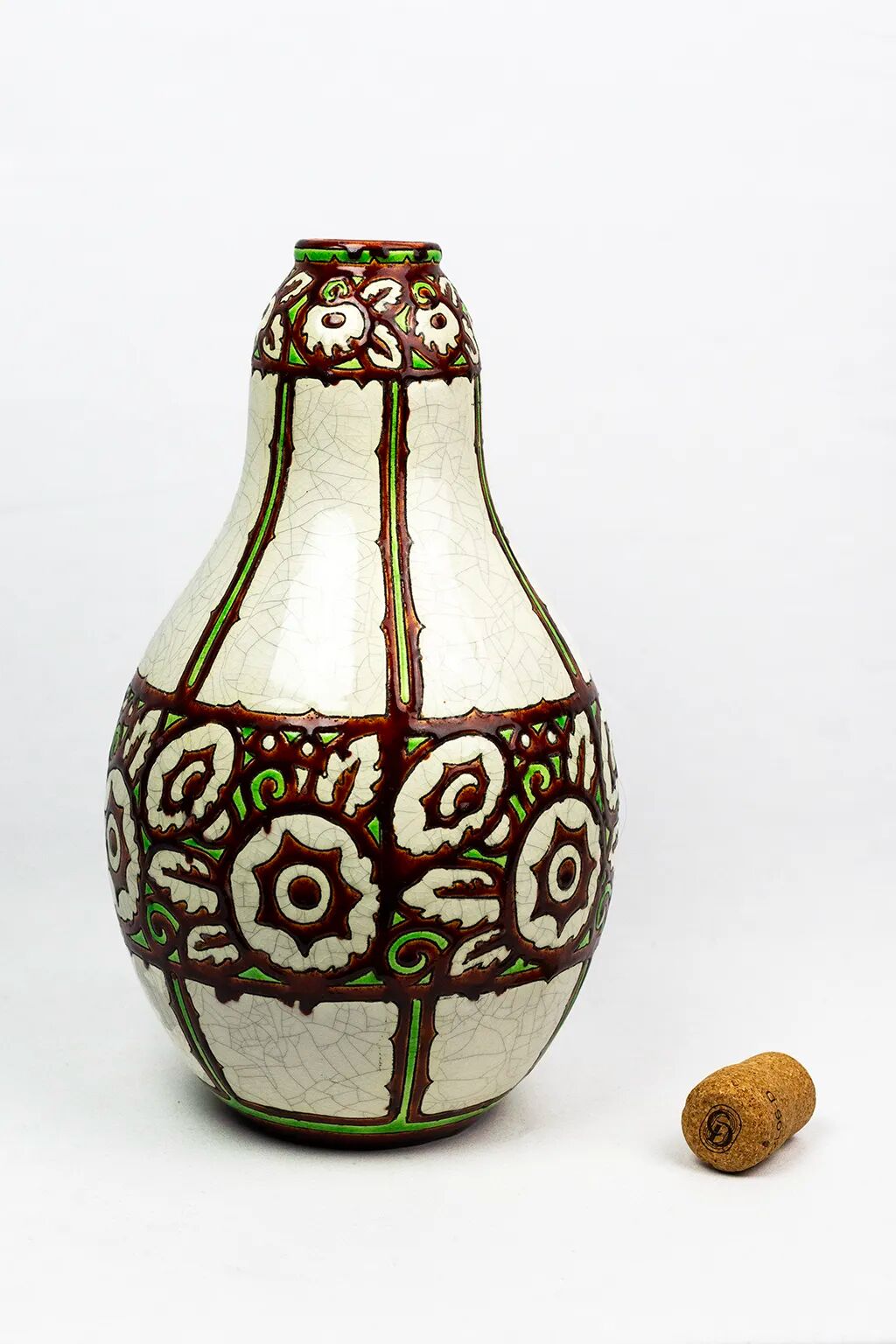 Vase Charles Catteau - Boch Frères Keramis – crackled earthenware, decoration 983