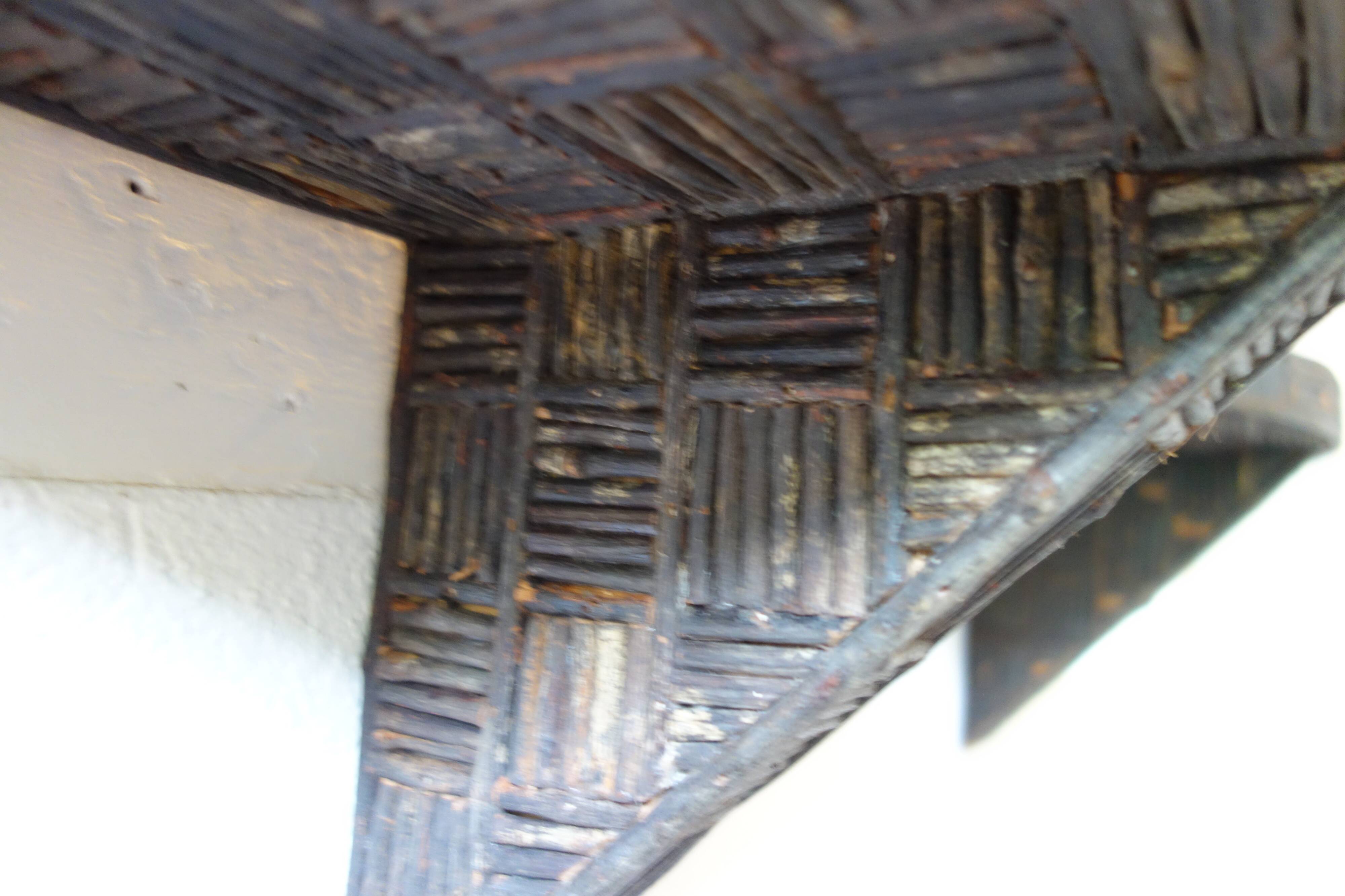 Pair of wall consoles, folk art