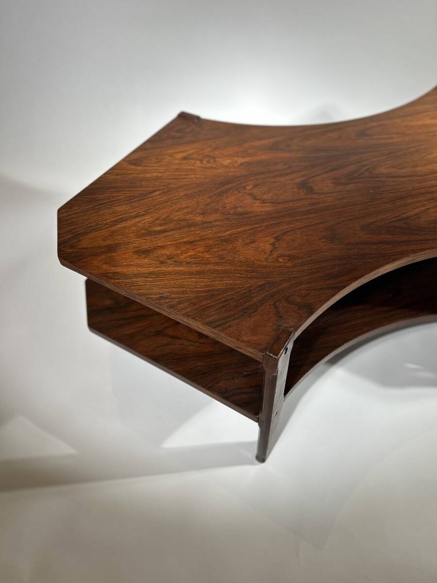 Table basse en palissandre de Sormani, Italie 1960
