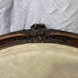 Paire de fauteuils style Louis XV beige