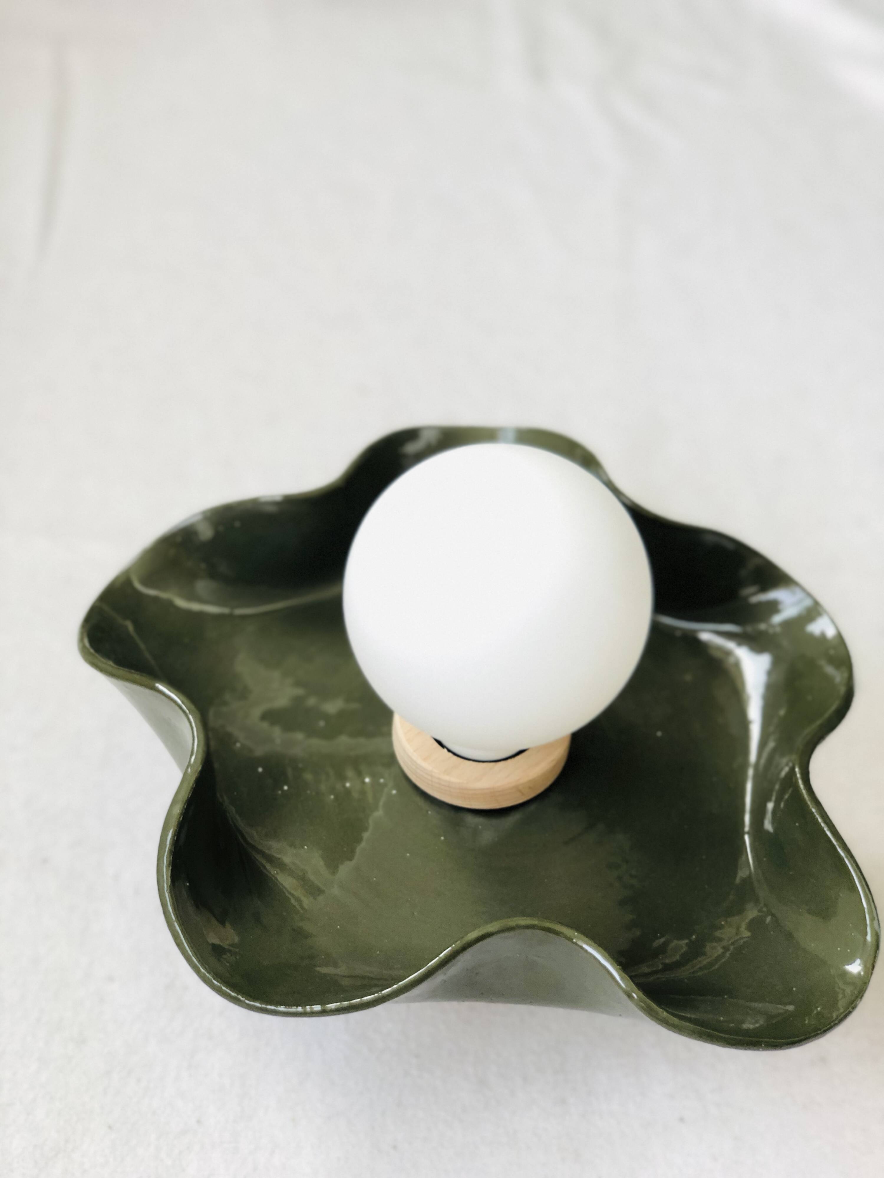 Square Coco Ceramic Wall Light - Jelly Olive