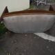 Art Deco 2-seater sofa in solid walnut