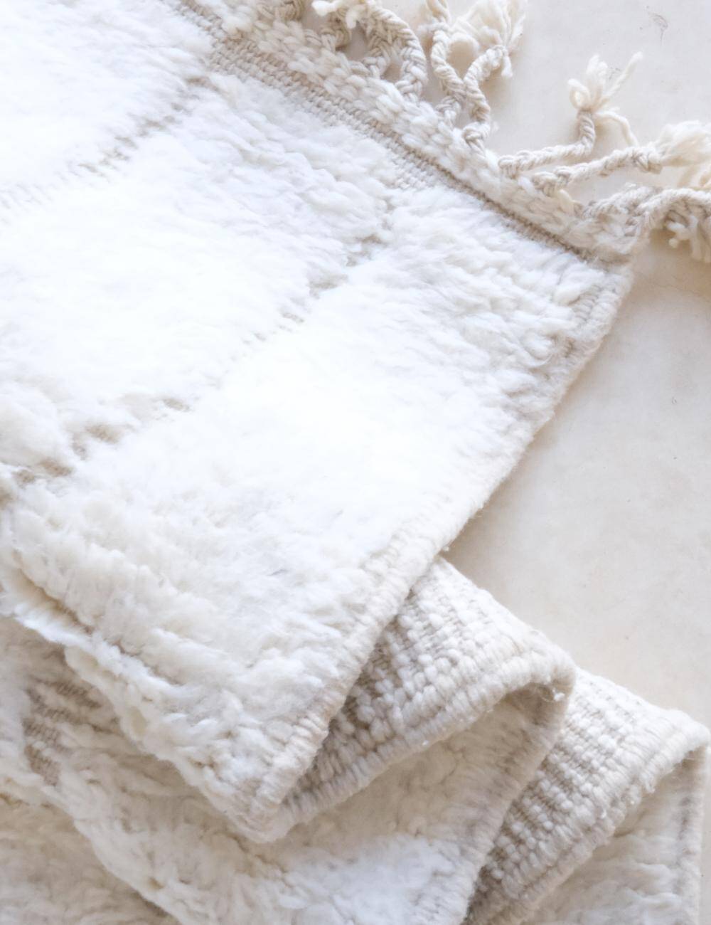 Tapis Blanc Berbère - 294 x 205 cm
