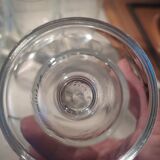 6 engraved vintage glasses