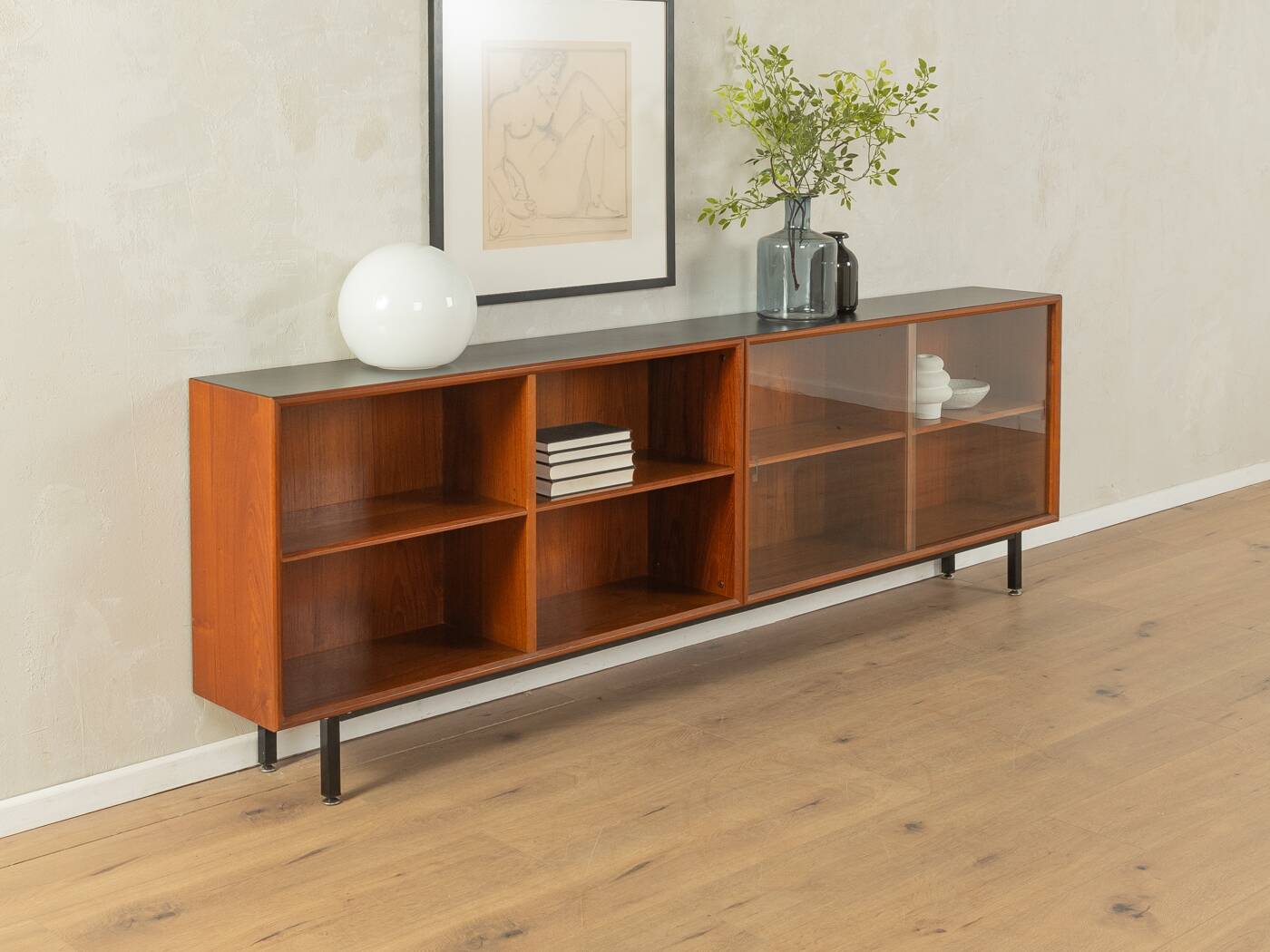 1960s sideboard display cabinet, BBM Bjerringbro