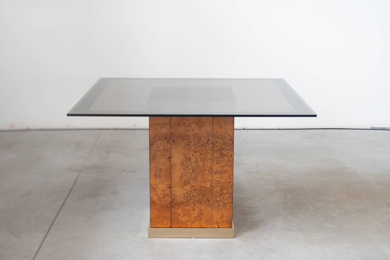 Vintage Dining Table Attributed to Jean Claude Mahey style 1980s