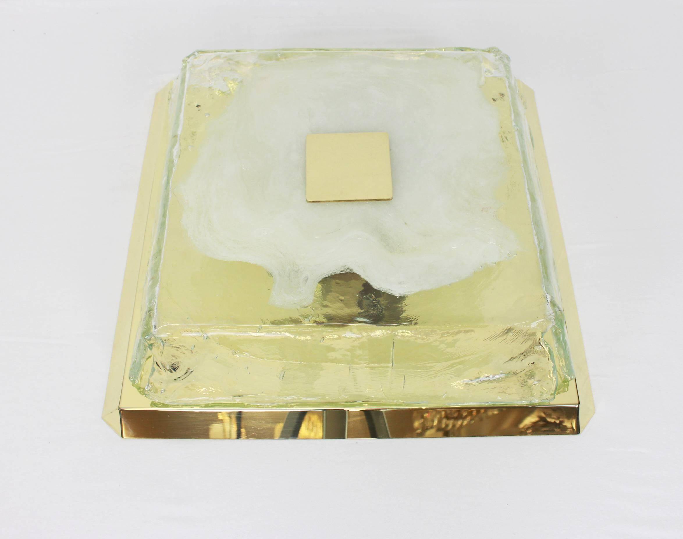 Ceiling light Kalmar in organic Murano glass, Austria, 1960s.