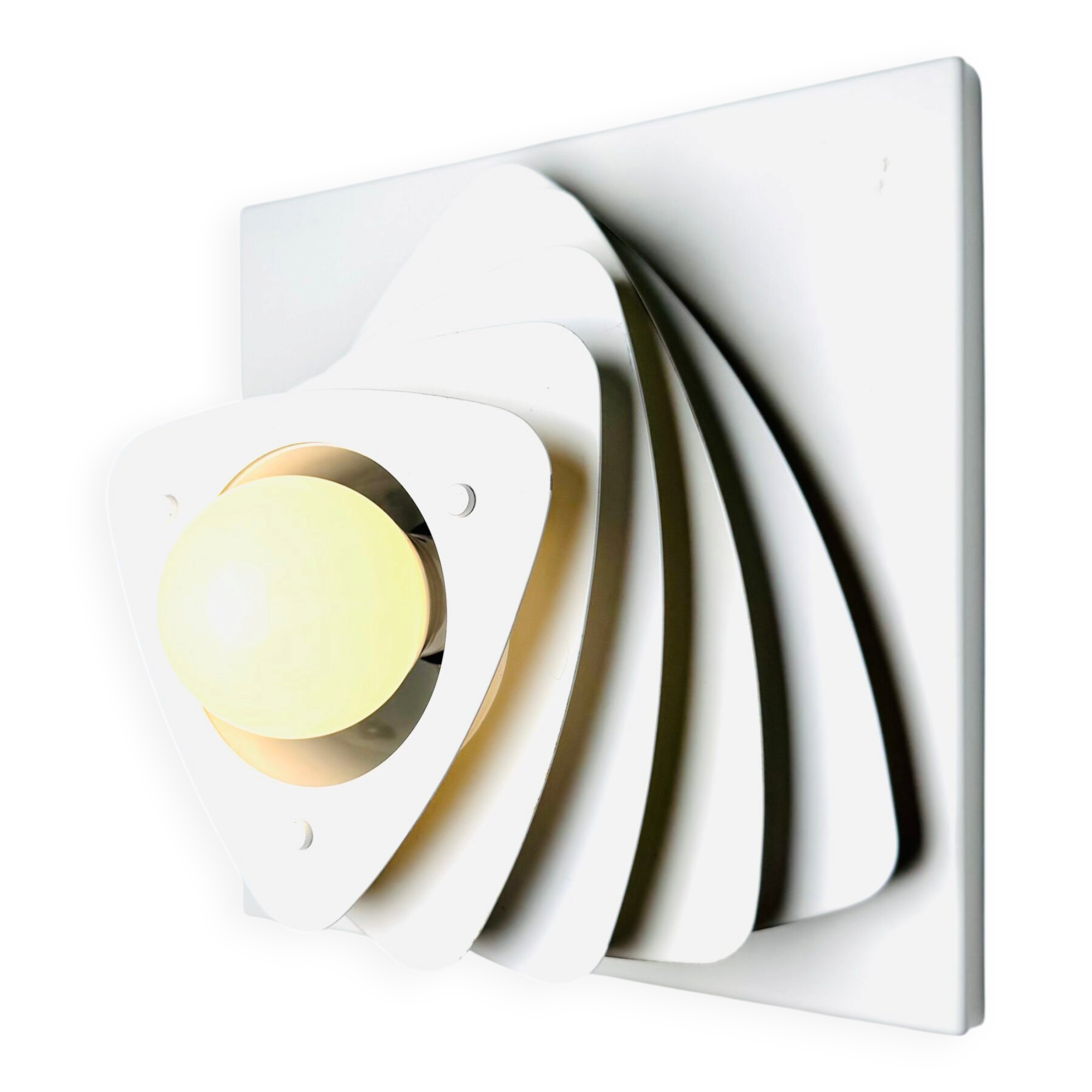 Curved Pyramid Layered Wall Lamp By Hustadt Leuchten, Germany, 1960S