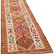 Turkish Handwoven Vintage Herki Kilim 110 cm x 318 cm