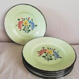 Serving 8 flat plates Anjou de Niderviller