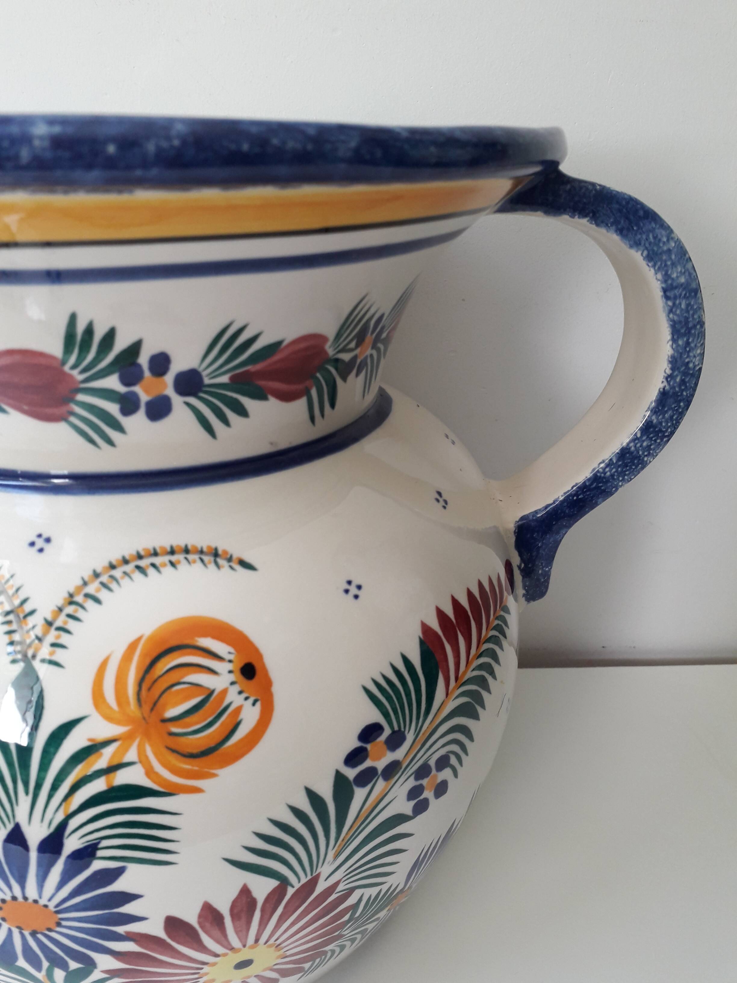 Large HB Henriot Quimper vase