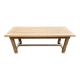 Renovated 19th-century solid oak extendable farmhouse dining table 200cm