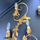 Pair of Golden Florentine Wall Lights 1950s 1960s Hollywood Regency 7 Lights