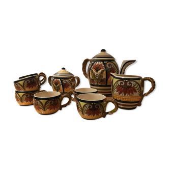 Tea set Quimper Paul Fouillen