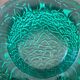 Kosta Boda art ashtray solid glass emerald circa 1970