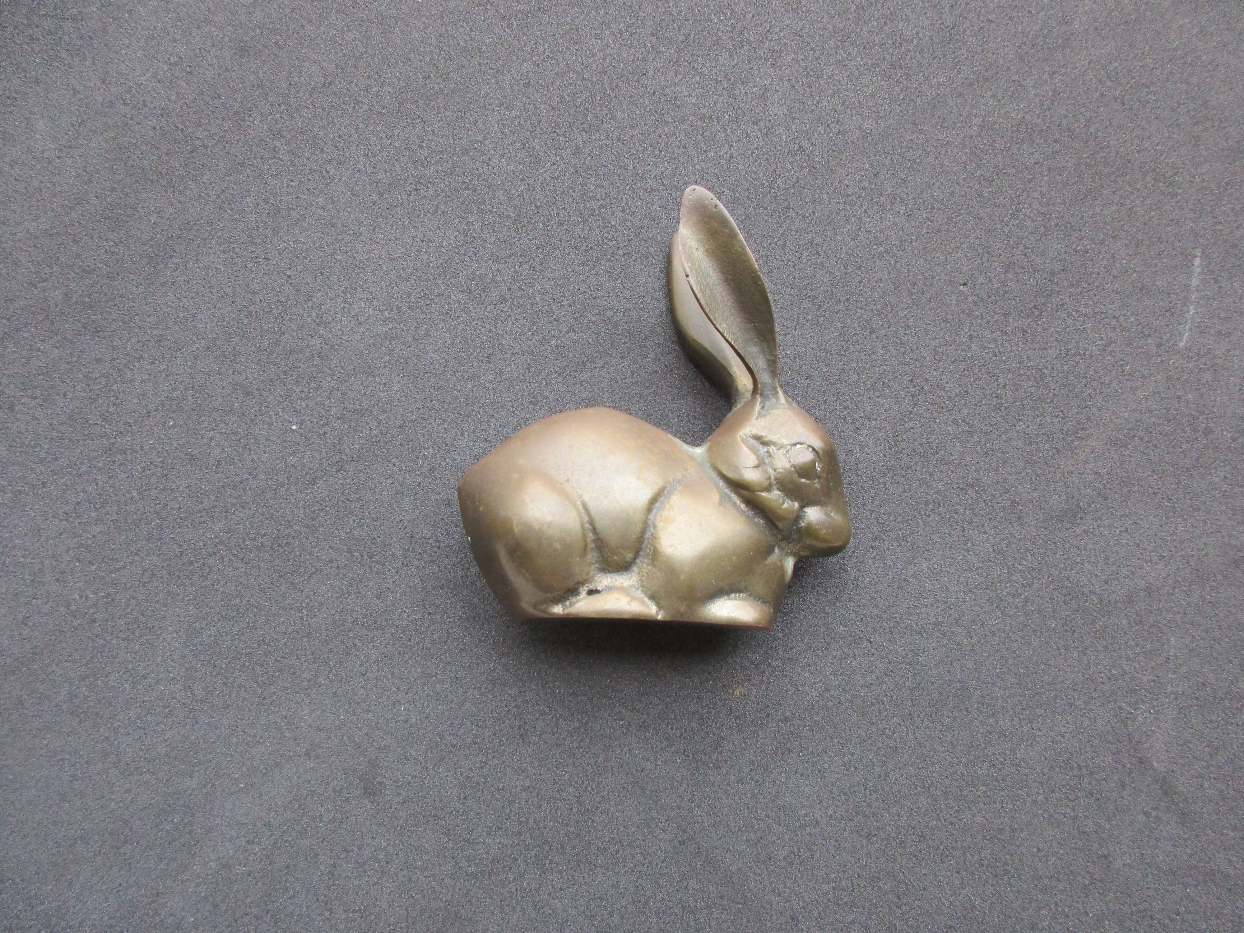 Rabbit-shaped brass paper press