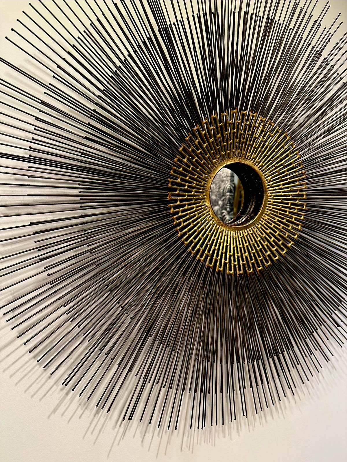 William Friedle's Brutalist Sunburst Wall Mirror, 1970