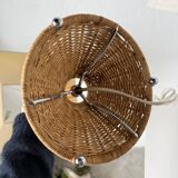 Pair of wicker table lamps from the 60s
