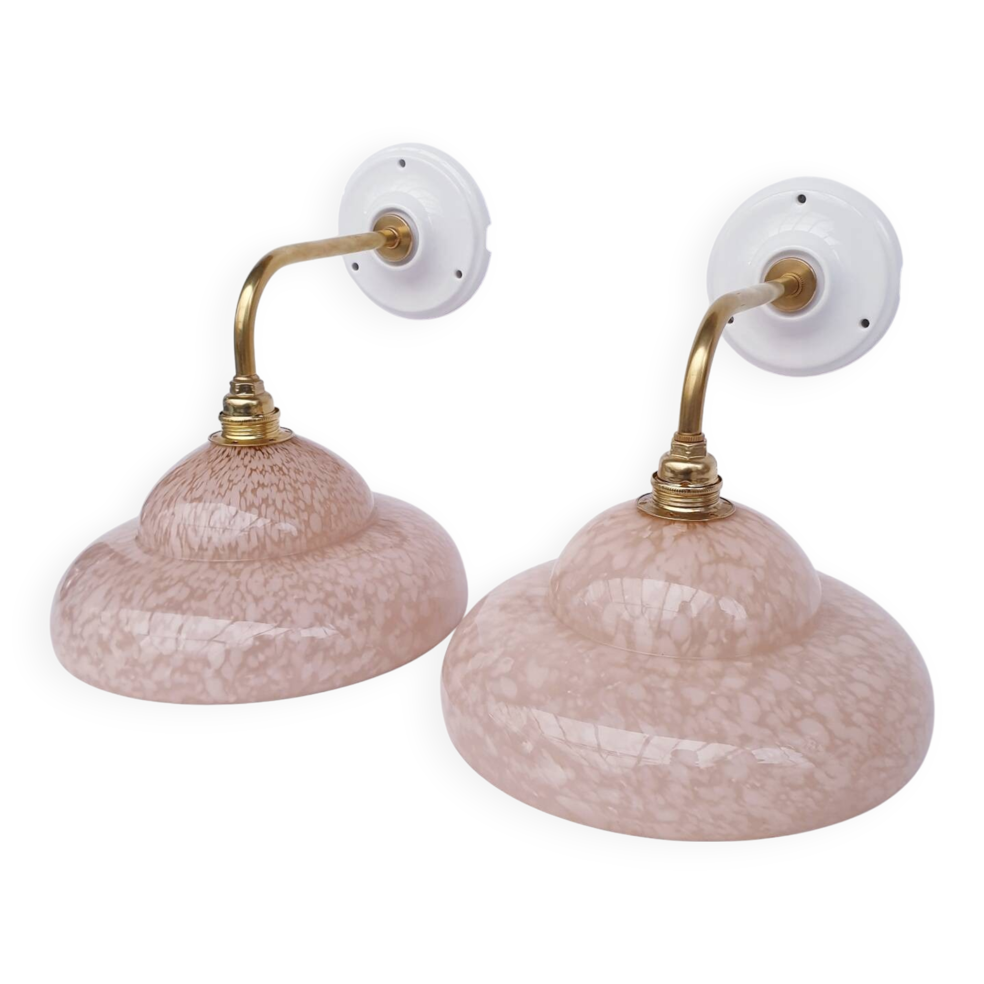 Swan neck and Clichy glass wall lights