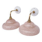 Swan neck and Clichy glass wall lights