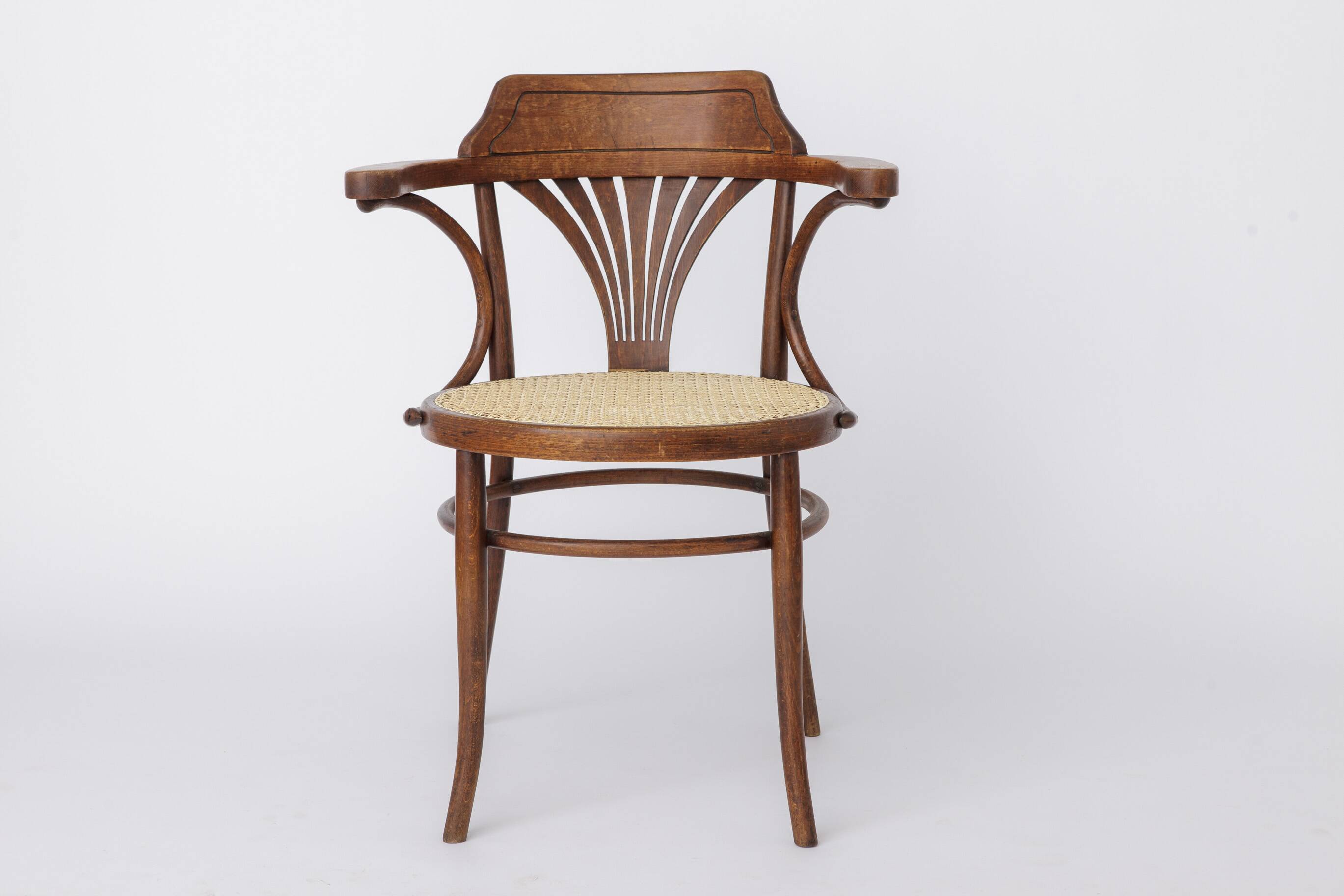 Vintage Bentwood Chair by Fischel Austria 1940s-1950s | Restored Beech Wood