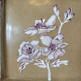 Empty ceramic square pocket after the design of Anne Froget for Jardin d'Ulysse