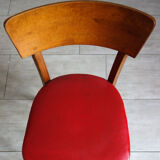 Vintage red skaï bistro chair