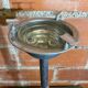 Cendrier Sur Pied Tulipe Métal Chromé + Boules Verre + Cendrier Vintag