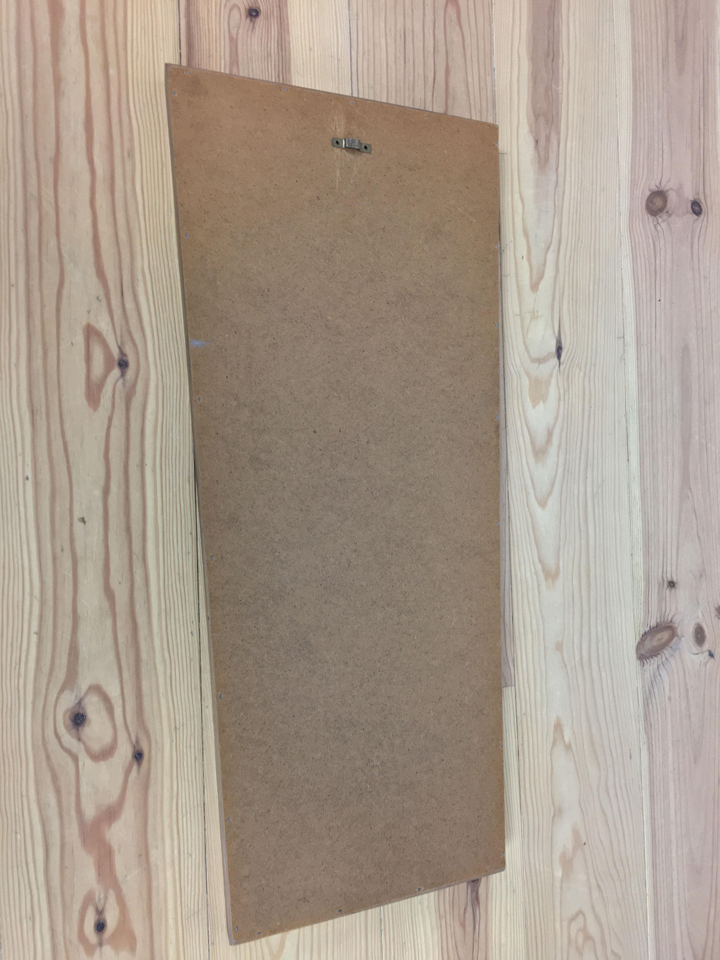 Miroir scandinave 81x36 cm asymétrique trapèze années 60